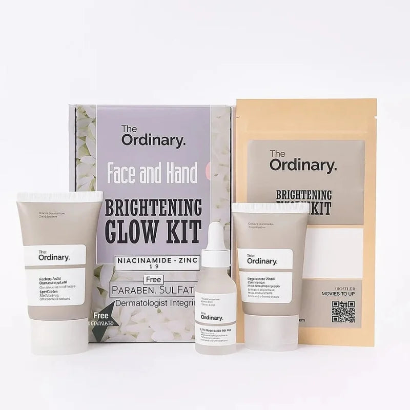 The Ordinary Face & Hand Brightening Glow Kit| Complete Whitening & Hydrating Skincare Set