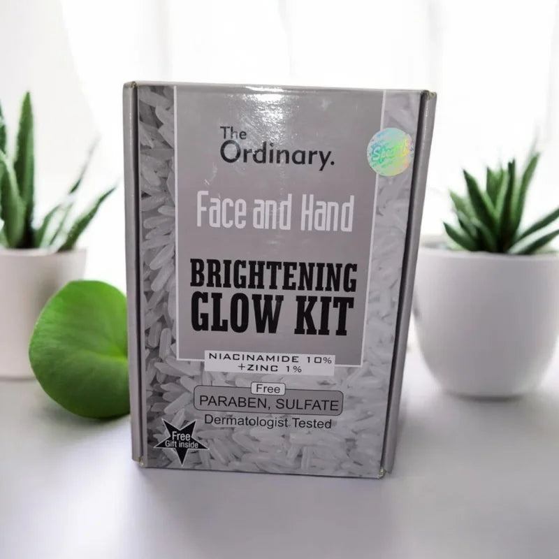 The Ordinary Face & Hand Brightening Glow Kit| Complete Whitening & Hydrating Skincare Set