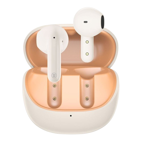West Point Quad Mic ENC Wireless Stereo Earbuds, 4.5 Hours Play Time, 300mAh Case Battery, White, WP-135