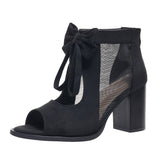 Platform Chunky High Heels Women's Sandals Bow Decoration Open Toe Block Ankle Strap Sandals For Dress Bridal Party Shoes